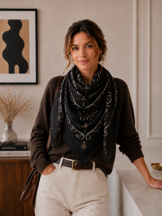 Grand foulard à motif bandana K21 – Lineta