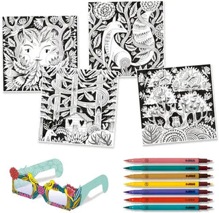 Coloriage 3D - Forêt fantastique Djeco