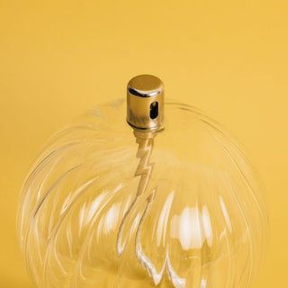 Lampe à huile sphère striée