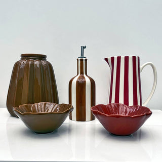 Pichet rayure rouge GM