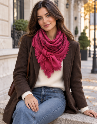 Foulard carré à motif paisley K24 – Lineta