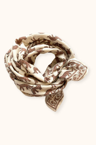 Grand foulard Latika Bengale latte