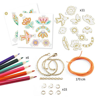 Bijoux à fabriquer en plastique magique "Plume et Lotus"