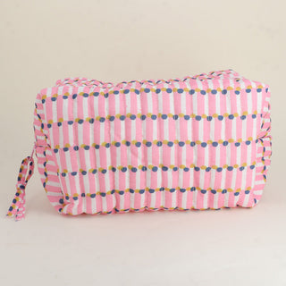 Grande trousse à motifs rose – Bohm Paris