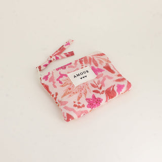 Porte-monnaie AMOUR écru rose – Bohm Paris