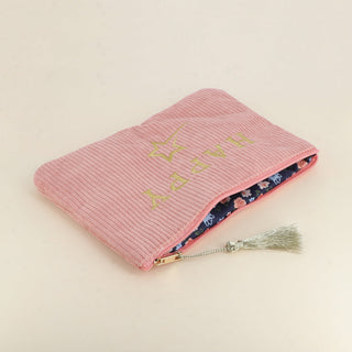 Trousse HAPPY et étoile filante blush rose – Bohm Paris