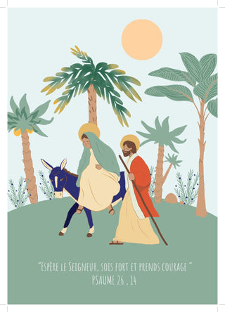 Affiche Psaume 26:14 « Espère le Seigneur » A4 – Caladia