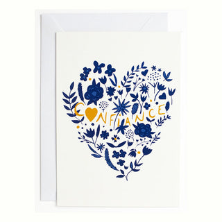 Carte Cœur Confiance fond blanc – Caladia