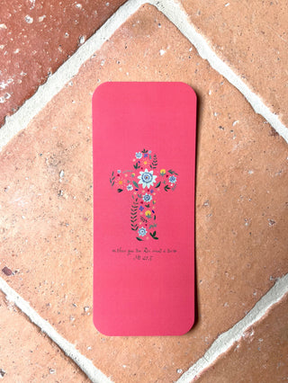 Signet Croix Passiflore rose – Caladia
