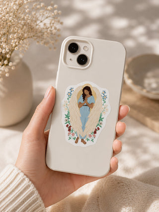 Sticker Ange gardien fleuri – Caladia