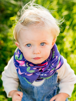 Grand foulard Vivre d’amour violet – Caladia