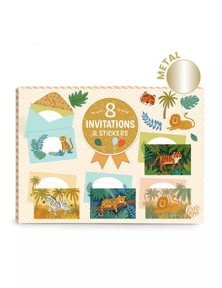 Cartes d'invitation - Animaux de la jungle