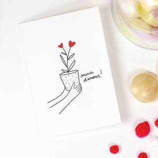 Double carte « Merci d'Amour »