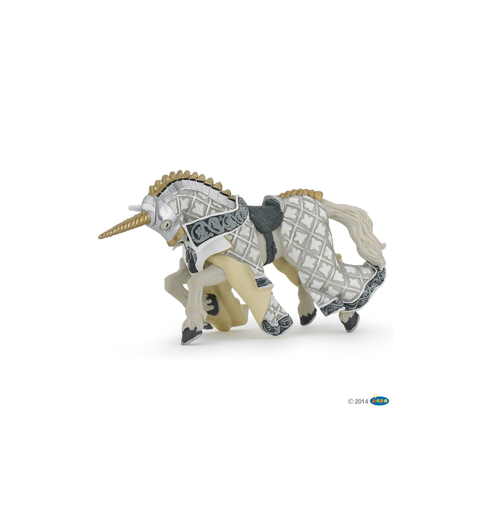 Cheval du Maître des armes cimier licorne Fantastique & Médiéval - Papo