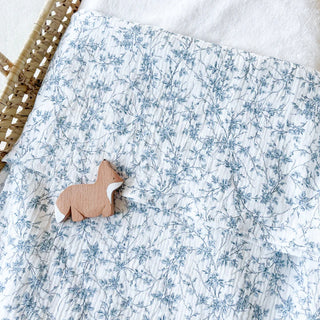 Couverture légère/Maxi lange - Jouy bleu