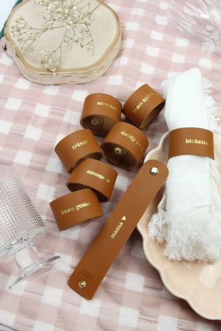 Rond de serviette en cuir