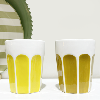 Tasse gobelet maxi Colette ocre