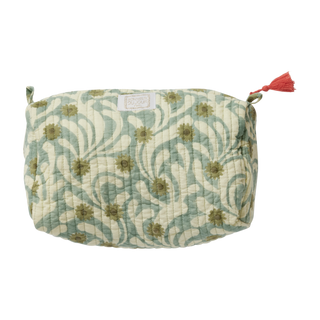 Trousse de toilette imprimée de fleurs indiennes Indi Poppies Blue