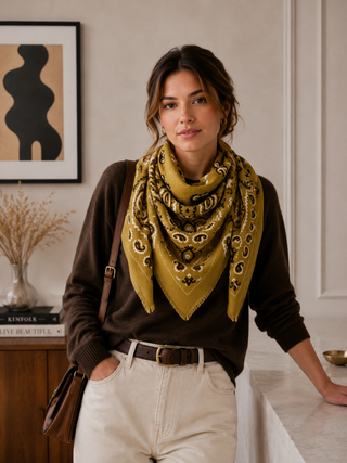 Grand foulard à motif bandana K21 – Lineta