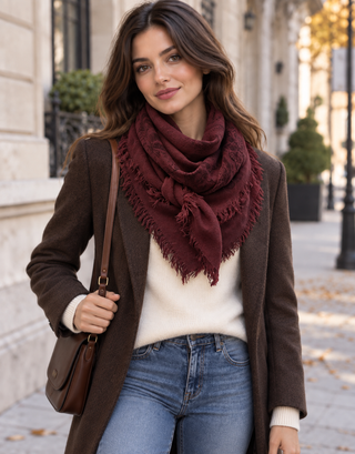 Foulard carré à motif paisley K24 – Lineta