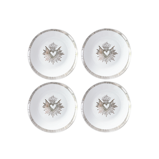 Set de 4 assiettes dessert - Ex-voto doré