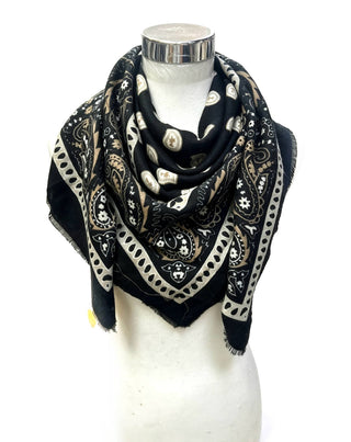 Grand foulard à motif paisley K27 – Lineta