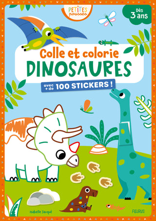 Colle et colorie – Dinosaures