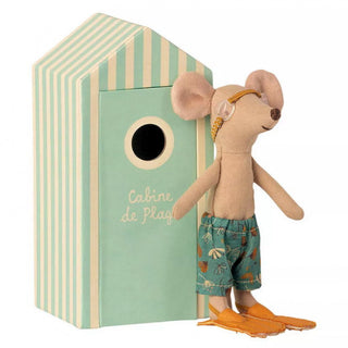 Grand frère souris et sa cabine de plage - Maileg