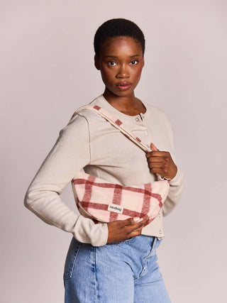 Sac bandoulière Andrea tartan rose – Hindbag