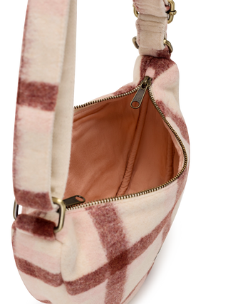 Sac bandoulière Andrea tartan rose – Hindbag