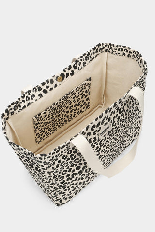 Sac cabas Claude léopard écru – Hindbag
