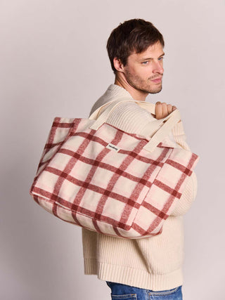 Sac cabas Claude tartan rose – Hindbag