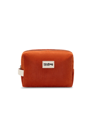 Trousse de toilette Léon velours brique – Hindbag
