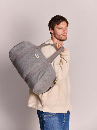 Sac polochon Simon effet lainé granite – Hindbag