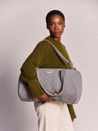 Sac polochon Simon effet lainé granite – Hindbag