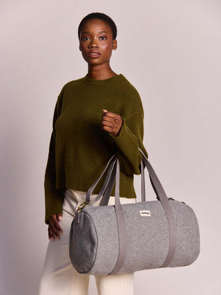 Sac polochon Simon effet lainé granite – Hindbag