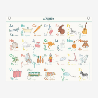 Affiche Abécédaire illustré 100 × 80 cm – Les Jolies Planches et Cie