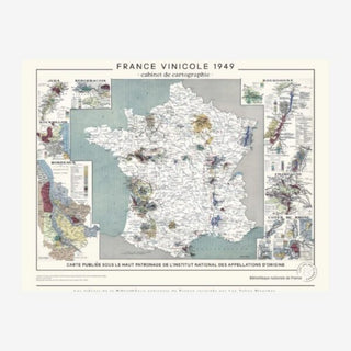 Affiche Carte de France vinicole 76 × 70 cm – Les Jolies Planches et Cie