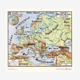 Affiche Carte d’Europe 66 × 60 cm – Les Jolies Planches et Cie