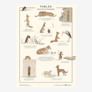 Affiche Fables de La Fontaine – 50 × 70 cm