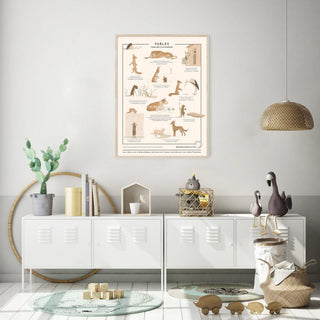 Affiche Fables de La Fontaine – 50 × 70 cm