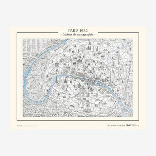 Affiche Paris, plan de 1922 – 50 × 70 cm