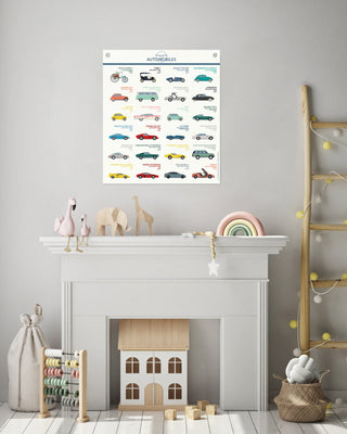 Affiche Voitures mythiques – 50 × 70 cm