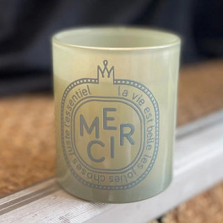 Bougie « Merci » – Vert – Collection Mots – Toiles Chics