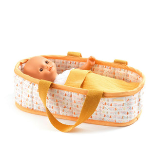 Poupon mini Sasha et son couffin - 20 cm - Pomea
