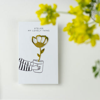 Pin’s Fleur en laiton – My Lovely Thing