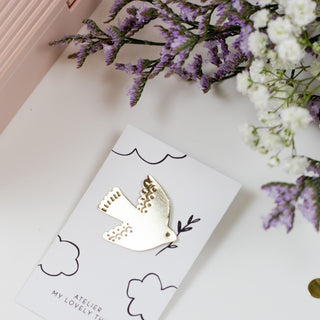Pin’s Colombe en laiton – My Lovely Thing
