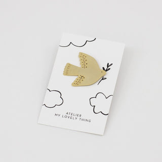Pin’s Colombe en laiton – My Lovely Thing
