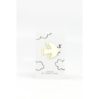 Pin’s Colombe en laiton – My Lovely Thing