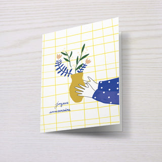 Carte double Anniversaire fleuri – My Lovely Thing